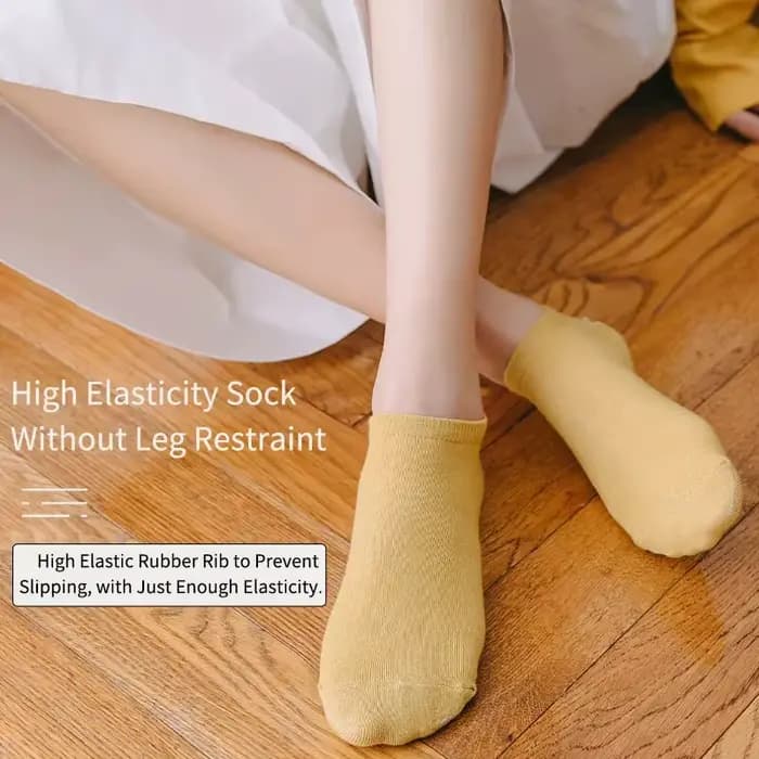 Morandi couleur unie coupe basse et confortable chaussettes 8 paires de printemps et d'été quatre saisons pour femmes