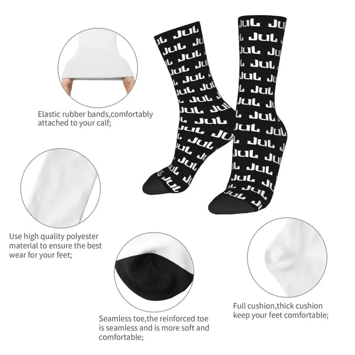 Chaussettes personnalisées de musique de rappeur J-Juls pour hommes et femmes