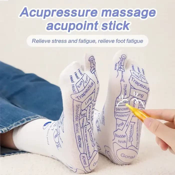 Massage des pieds chaussettes d'acupression soulager les pieds fatigués chaussettes Acupoint masseur de pieds chaussettes de réflexologie physiothérapie outil de soin des pieds
