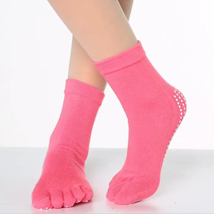 Chaussettes de Yoga colorées antidérapantes pour femmes