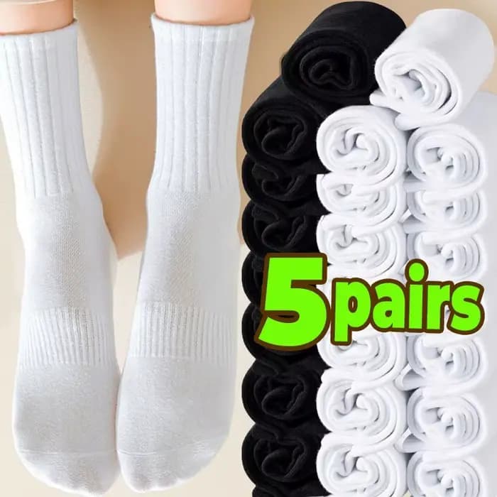 1/5 paires de chaussettes de sport en pur coton