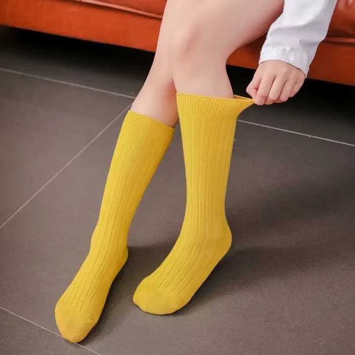 Chaussettes en coton pour adolescents et enfants de 0 à 12 ans, chaussettes décontractées côtelées jusqu'aux genoux, chaussettes longues pour enfants, chaussettes d'hiver pour bébés, chaussettes d'éco