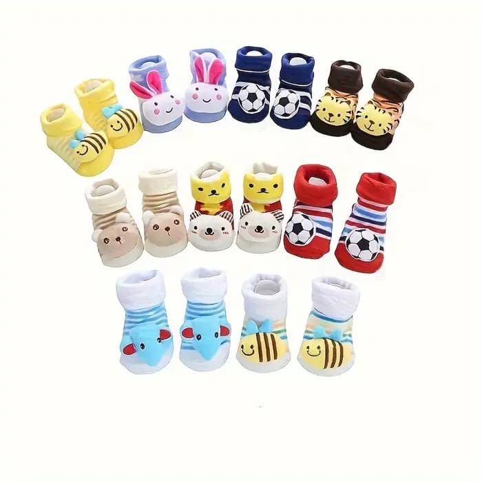 Chaussettes antidérapantes pour bébé de 0 à 12 mois