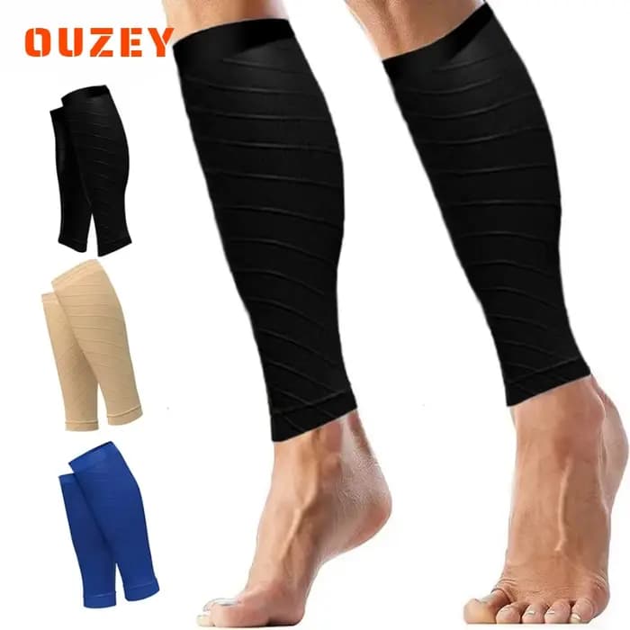 1 paire de manchons de mollet de Compression de Sport pour hommes et femmes (20-30 mmhg) – chaussettes