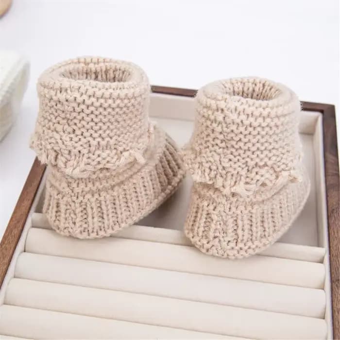 Chaussettes courtes en tricot doux pour bébé