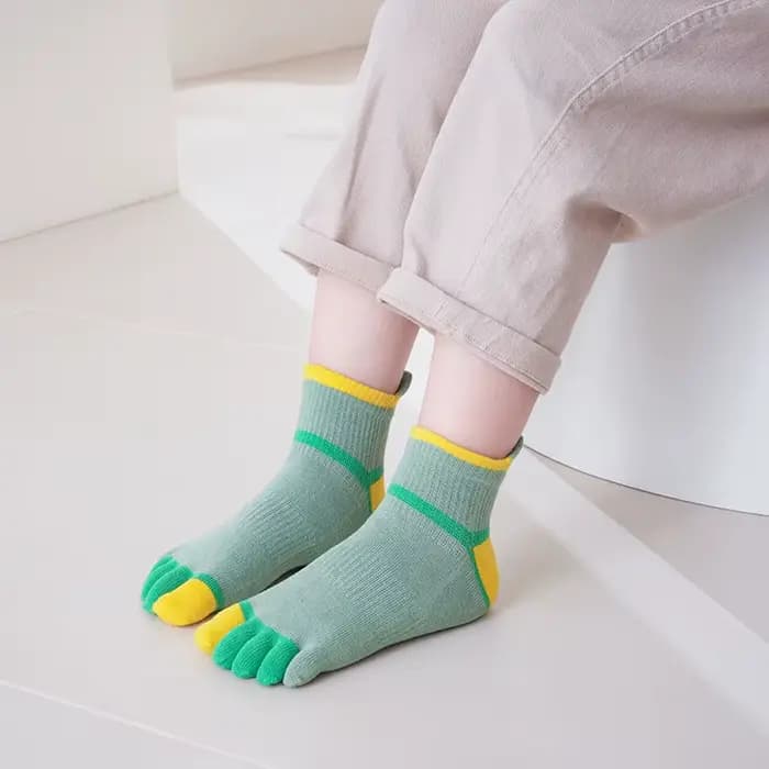 5 paires de chaussettes de cheville à cinq doigts pour enfants