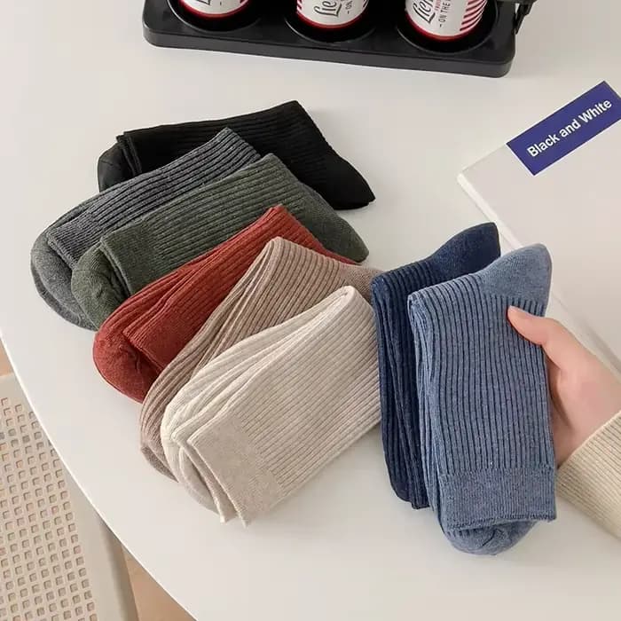 Chaussettes longues en coton élastique pour hommes