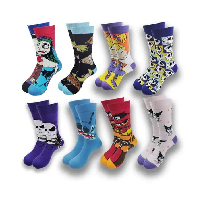 Chaussettes de dessin animé et cancers pour hommes et femmes