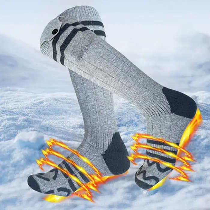 Chaussettes thermiques électriques métropolitaines pour hommes et femmes, chaussettes chauffantes lavables, chauffe-pieds de ski en plein air, sports d'hiver