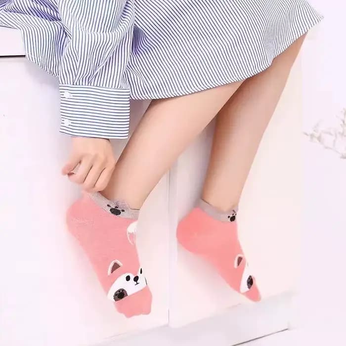 5 paires de chaussettes tricotées amusantes et mignonnes pour femmes