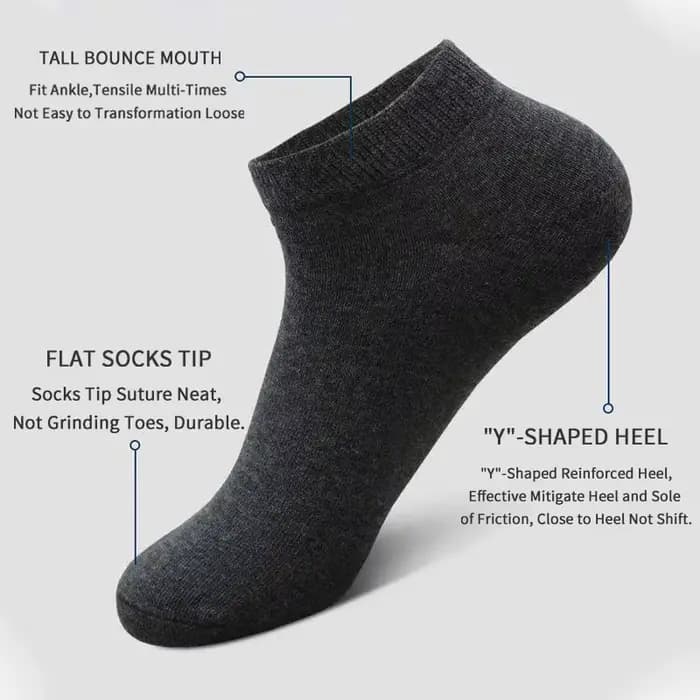 5 paires de chaussettes bateau unisexes décontractées