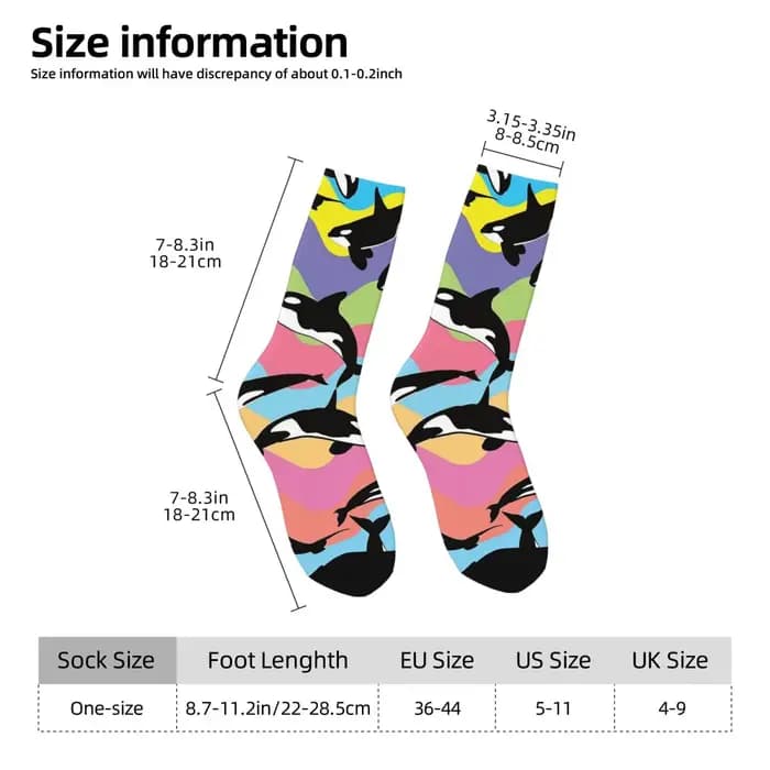 Chaussettes Orca Killer Whale Harajuku