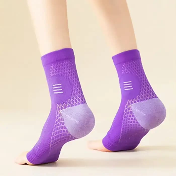 1 paire de chaussettes de neuropathie-thérapie de neurite périphérique Compression diabétique bout ouvert manchons de