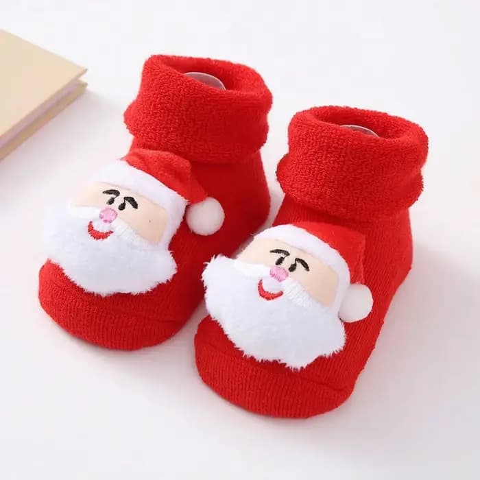 Mignon cadeau de noël tricoté bébé chaussettes nouveau-né enfant en bas âge doux bonhomme de neige cerf chaud