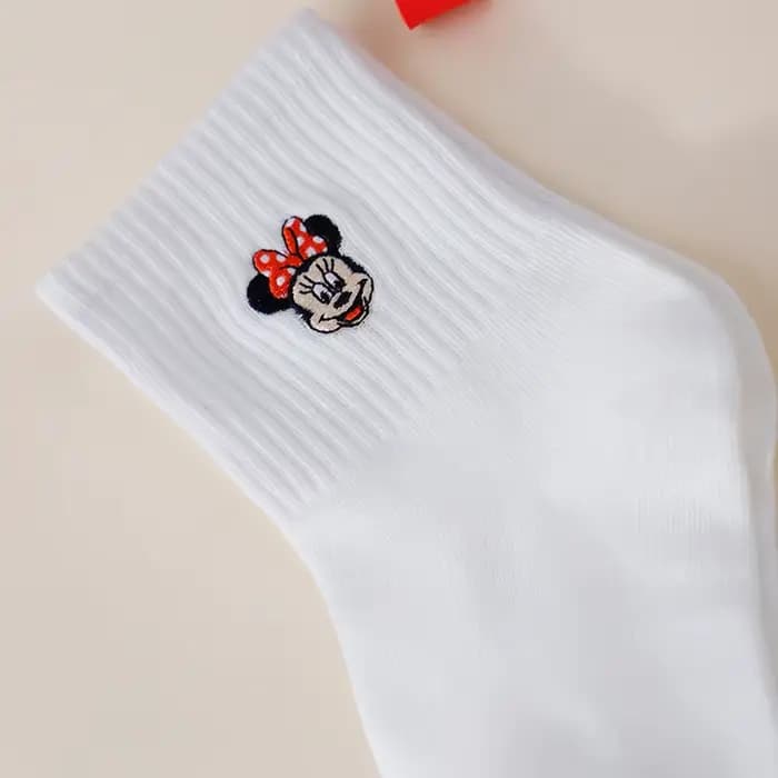 5 paires de chaussettes blanches à la mode et mignonnes pour femmes