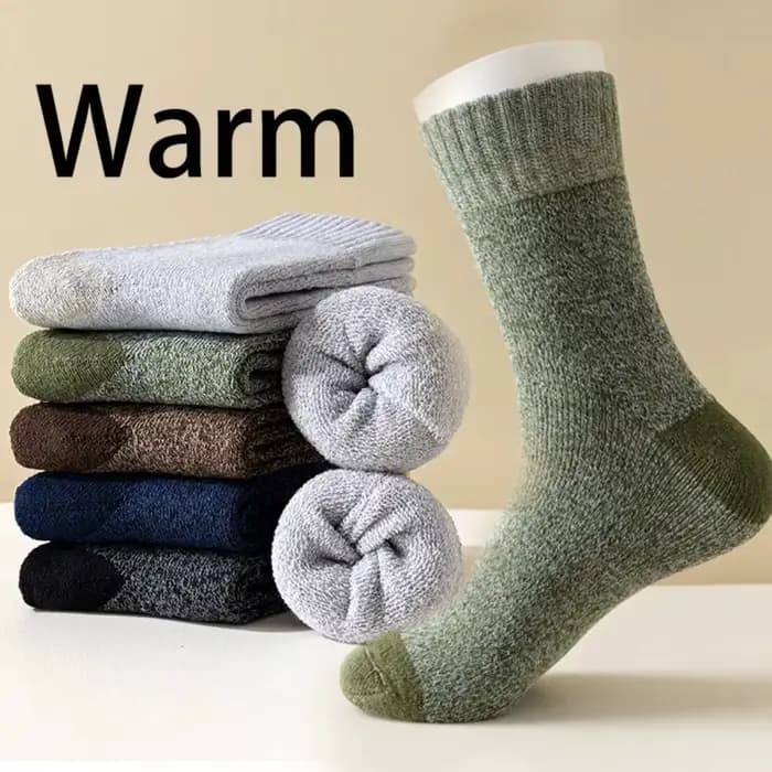2026 nouvelles 5 paires de chaussettes en laine mérinos pour hommes