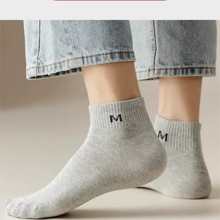 Chaussettes pour hommes, printemps-été, respirantes, en coton, tendance, légères, absorbant la transpiration, couleur unie, vente en gros