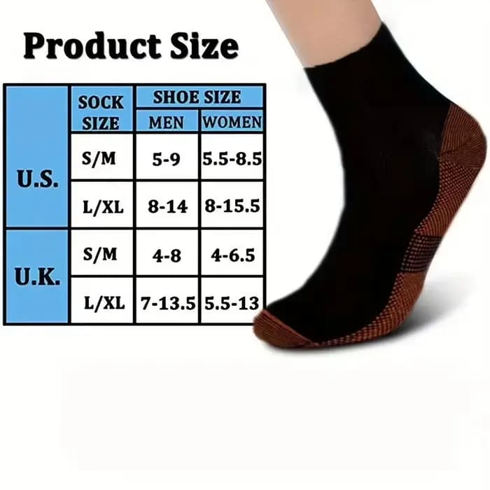 1/2 paires de chaussettes de compression pour hommes et femmes