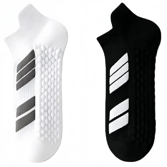 10 paires de chaussettes de sport noires à coupe basse pour hommes et femmes