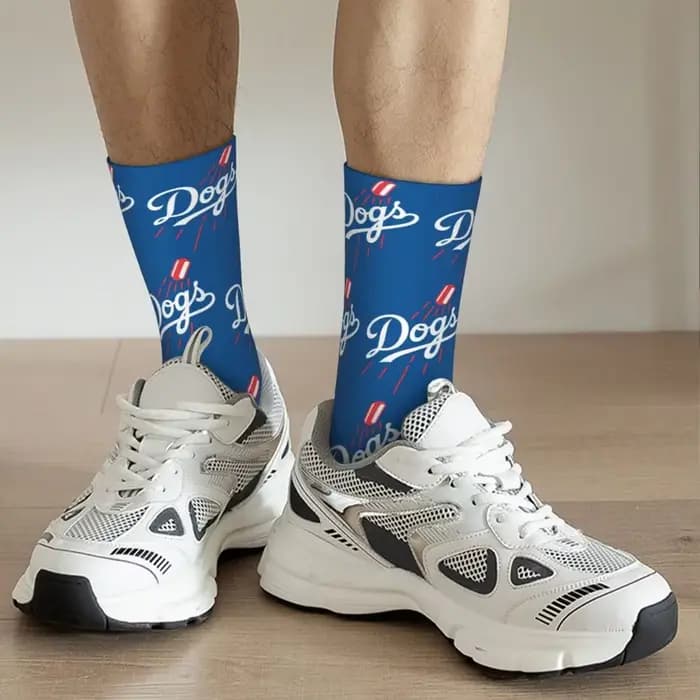 Dodger Dogs-Chaussettes Bleues Harajuku