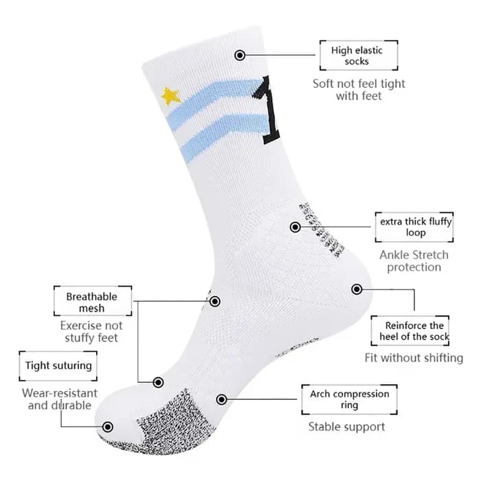 LOOGDEEL Chaussettes de football professionnelles pour l'entraînement d'équipe