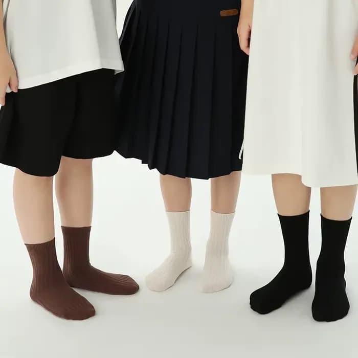 1485 chaussettes pour enfants 5 paires/lot couleur unie