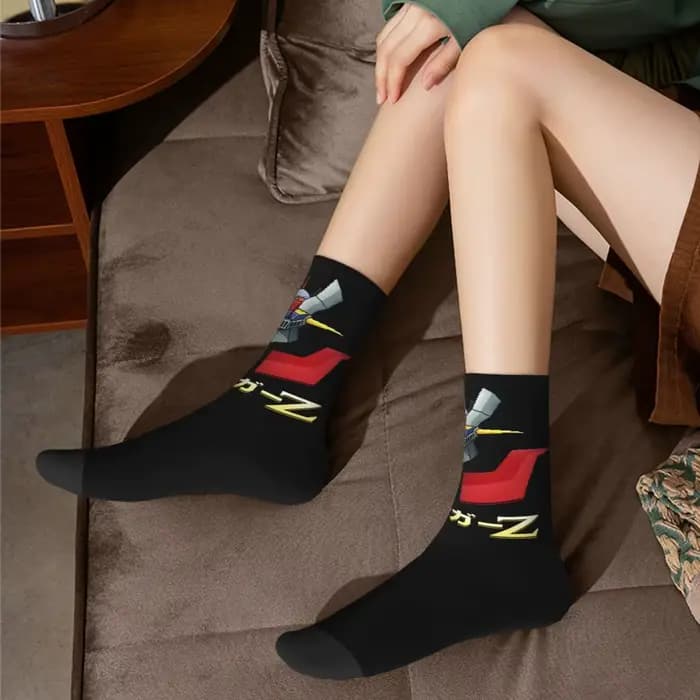 Nouveau homme hommes chaussettes décontracté Actarus Mazinger Z Manga chaussette Robot Goldorak Grendizer femmes bas printemps été automne hiver