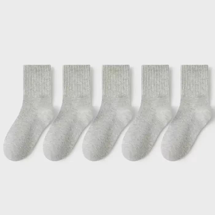 5 paires/lot enfants 100% coton chaussettes d'école pour bébé garçons filles infantile mode respirant 3-13 ans