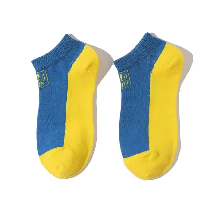 Ukrain drapeau homme et femme chaussettes équipage décontracté mode coton Sox nouveauté printemps automne été cheville chaussette de haute qualité