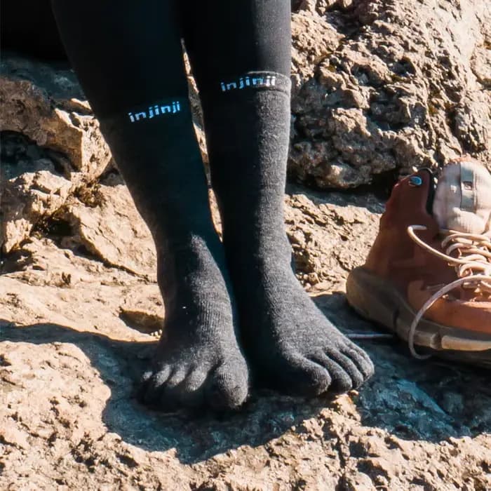 Chaussettes à cinq doigts Injinji en laine mérinos fine