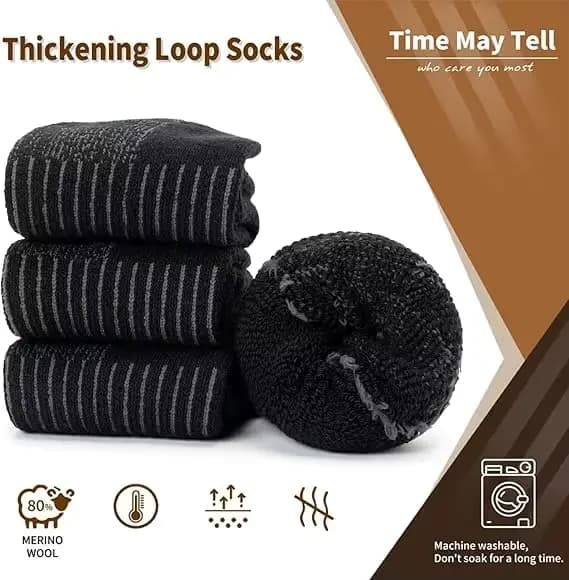 Chaussettes thermiques en laine mérinos