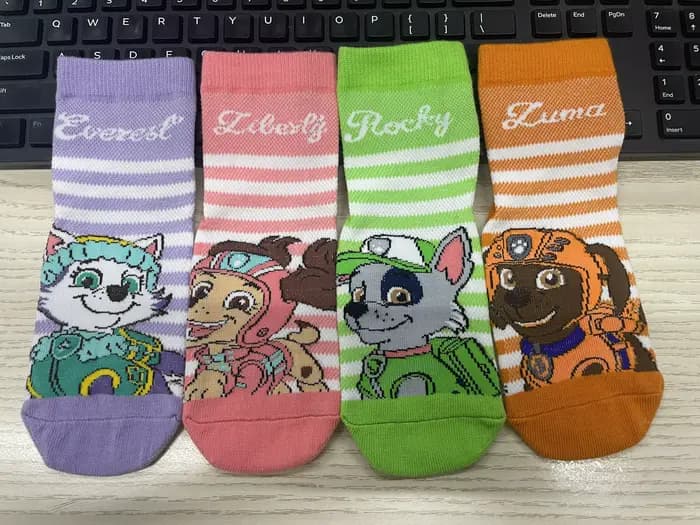 Paw Patrol – ensemble de chaussettes tricotées pour bébé, 100% authentiques, printemps-automne et été, Skye Everest Liberty Chase Marshall Rubble Rocky Age 3-7T