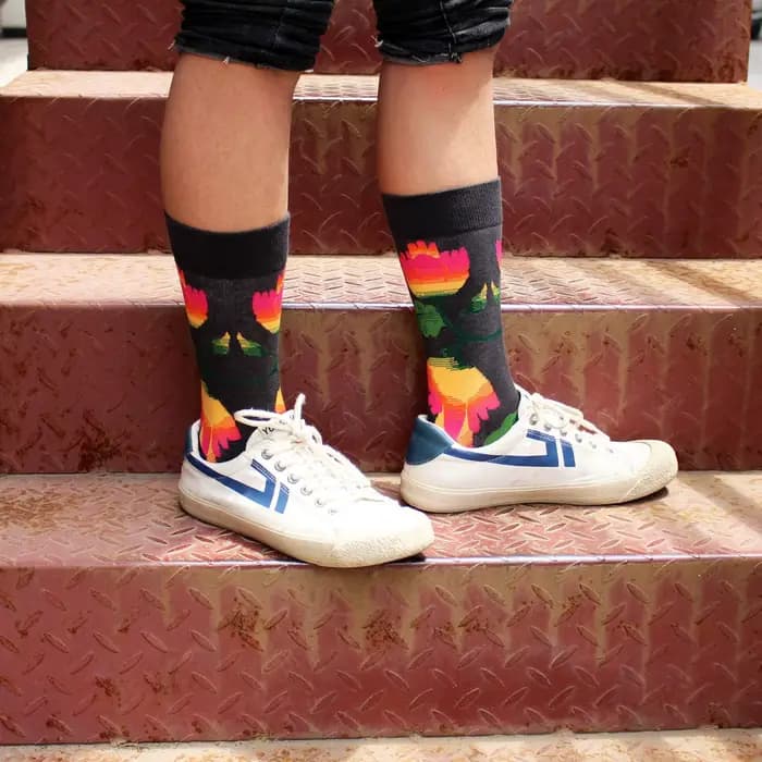 Nouvelles femmes fleur plante chaussettes Collection Kawaii décontracté femme coton chaussette littéraire hommes chaussette