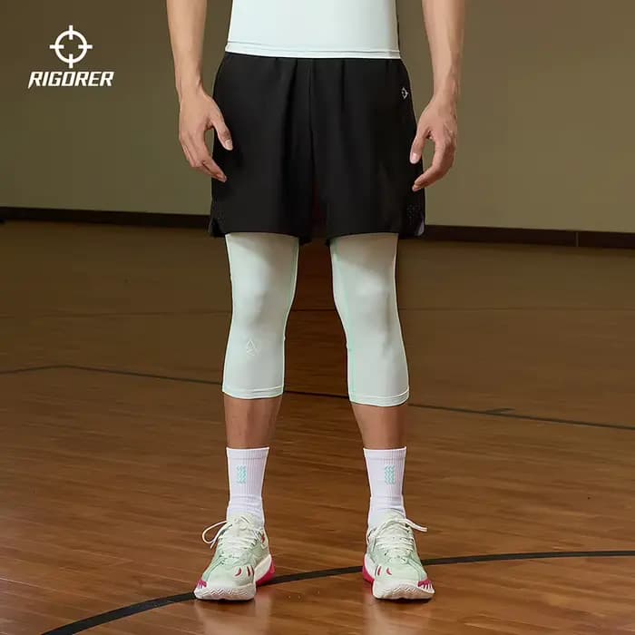 RIGORER Ice Armor Series Collants de compression 3/4 pour hommes | Pantalons de sport CREORA Cool Tech