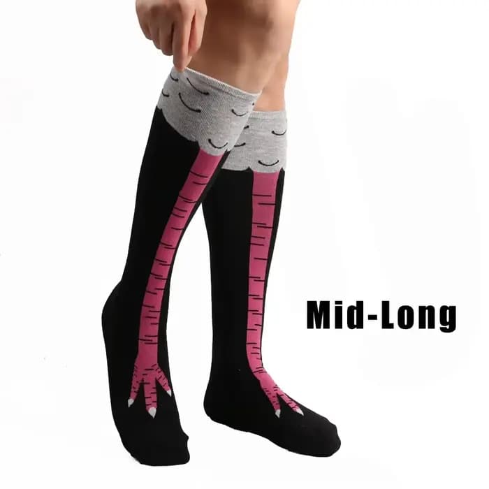 Hommes drôle 3D poulet chaussettes imprimer dessin animé Cosplay haute flexibilité cuisse