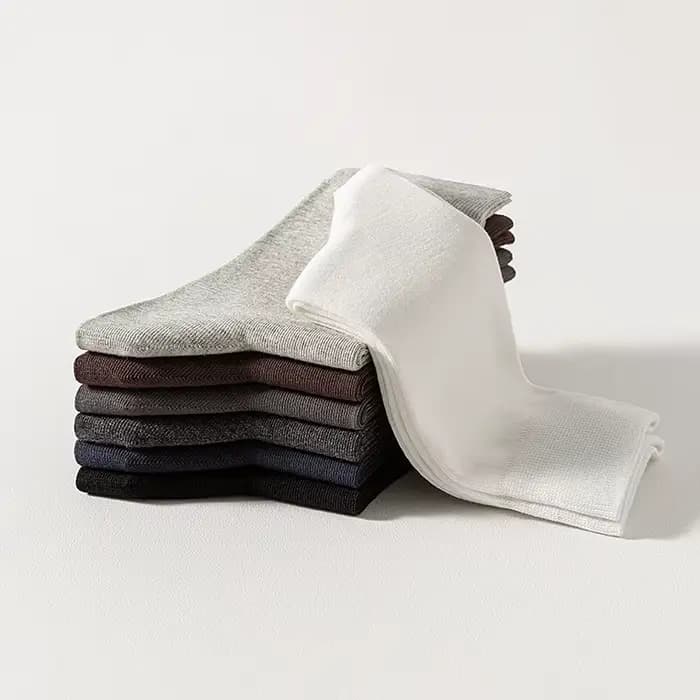 Chaussettes en coton peigné pour hommes de haute qualité suture désossée nouveau décontracté respirant noir blanc affaires 5 paires mâle chaussette longue EU39-45