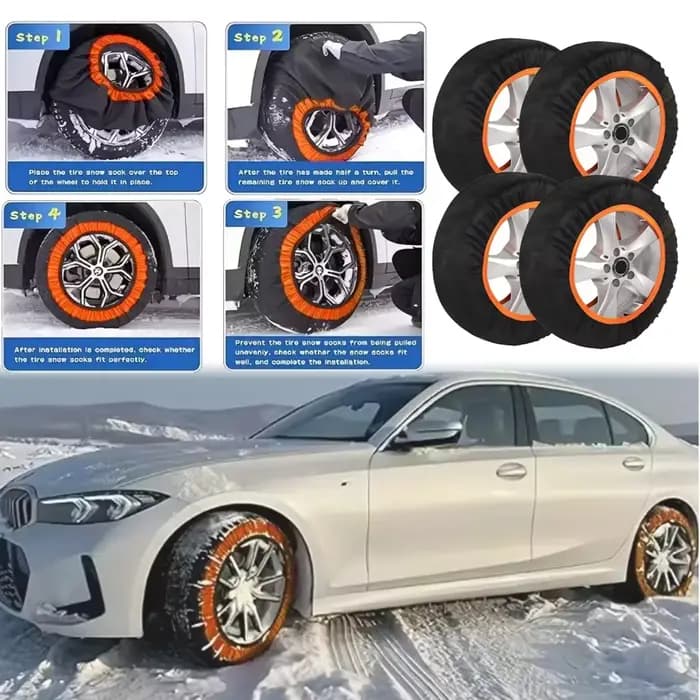 Chaussettes antidérapantes pour voiture, alternative aux chaînes à neige, dispositif de traction pour véhicules automobiles, camping-cars et SUV