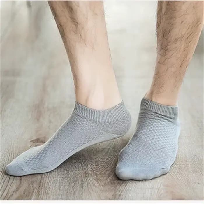 5 paires/chaussettes en tissu de bambou pour hommes chaussettes décontractées en Fiber de bambou de haute qualité respirant antibactérien déodorant chaussettes de cheville pour hommesEU45