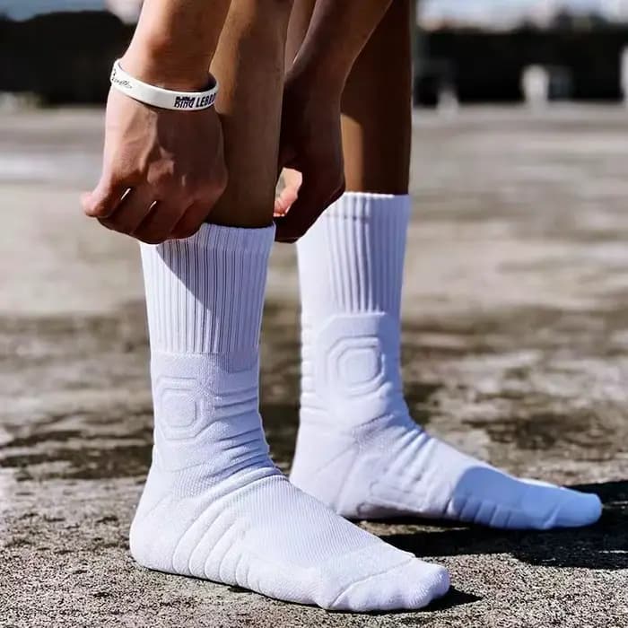 1 paire de chaussettes de basket-ball professionnelles pour hommes