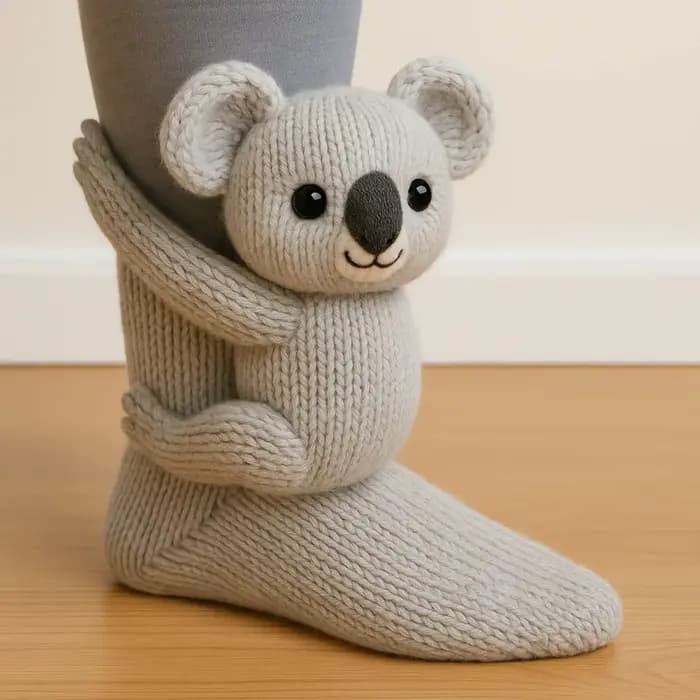 Chaussettes en tricot d'animaux 3D