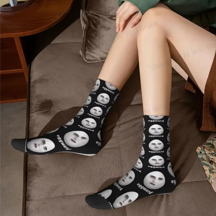 Edward Cullen Eggward hommes femmes chaussettes heureuses cyclisme nouveauté printemps été automne hiver bas cadeau