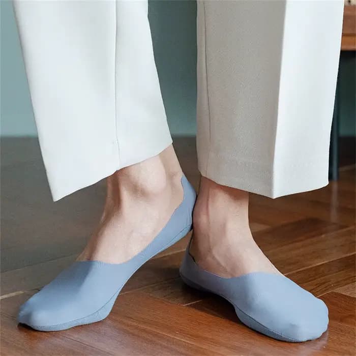 4 paires de chaussettes invisibles en soie glacée pour hommes