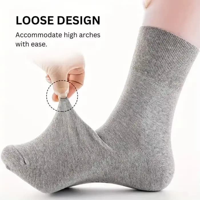 1/7 paires de chaussettes diabétiques non compressives pour hommes