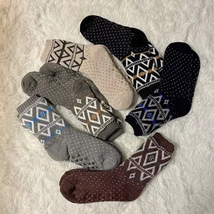 Chaussette floue hiver chaud flocon de neige moelleux Contton doux maison de noël plancher épais en peluche poignée