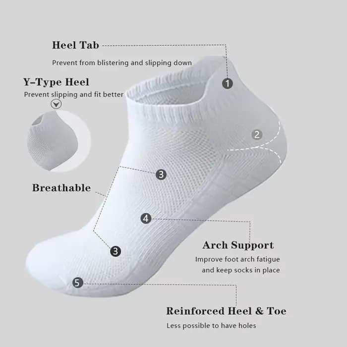 6 paires/lot hommes chaussettes de course maille respirant mince