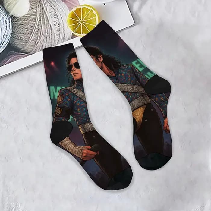 MJ Style Pop Music Idol chaussettes rétro mode hommes