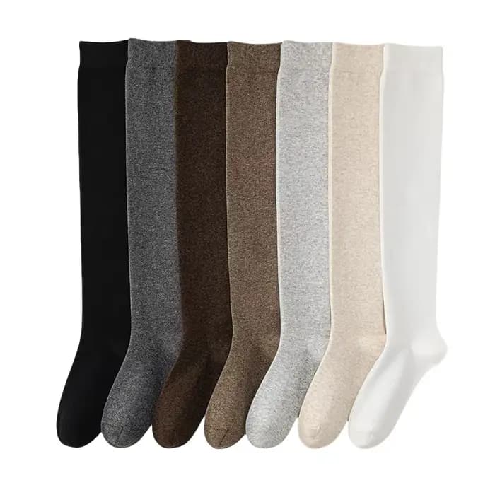 Femmes chaussettes de haute qualité nouvelle mode d'automne plaine genou