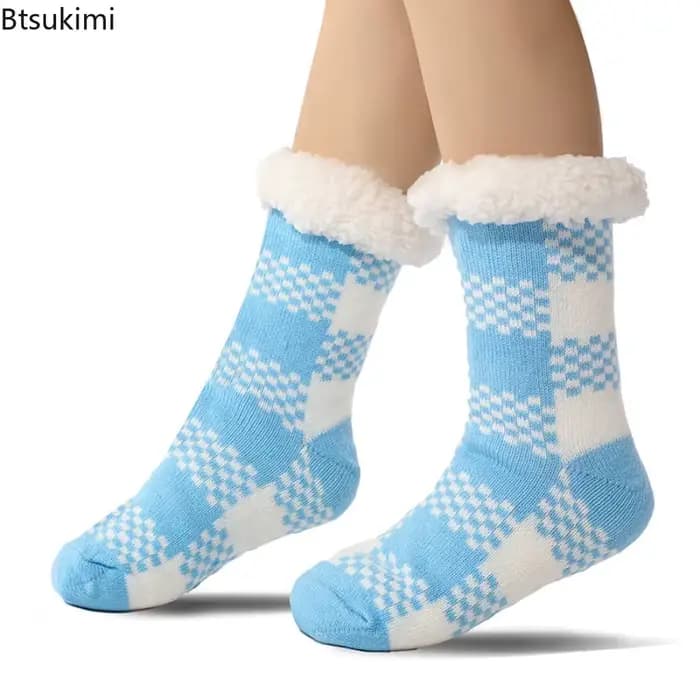 Chaussette de noël chaussettes moelleuses pour femmes hiver chaleur polaire anti-dérapant