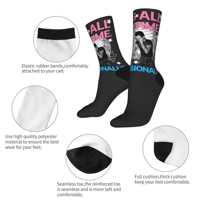 Nouveauté 2026 Chaussettes H-Harry S-Styles Fan Kiss all the time