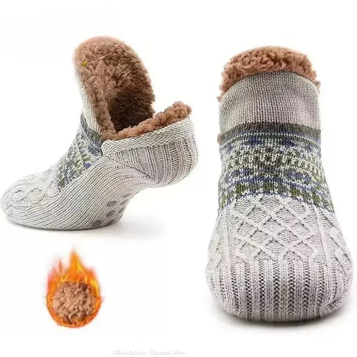 Chaussettes de sol antidérapantes Super chaudes pour femmes et hommes